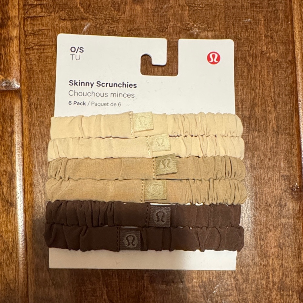 lululemon athletica Skinny Scrunchies 6-Pack - Beige, Light Brown, Dark Brown